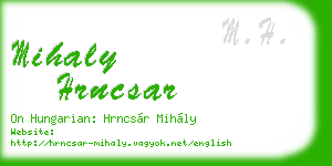 mihaly hrncsar business card